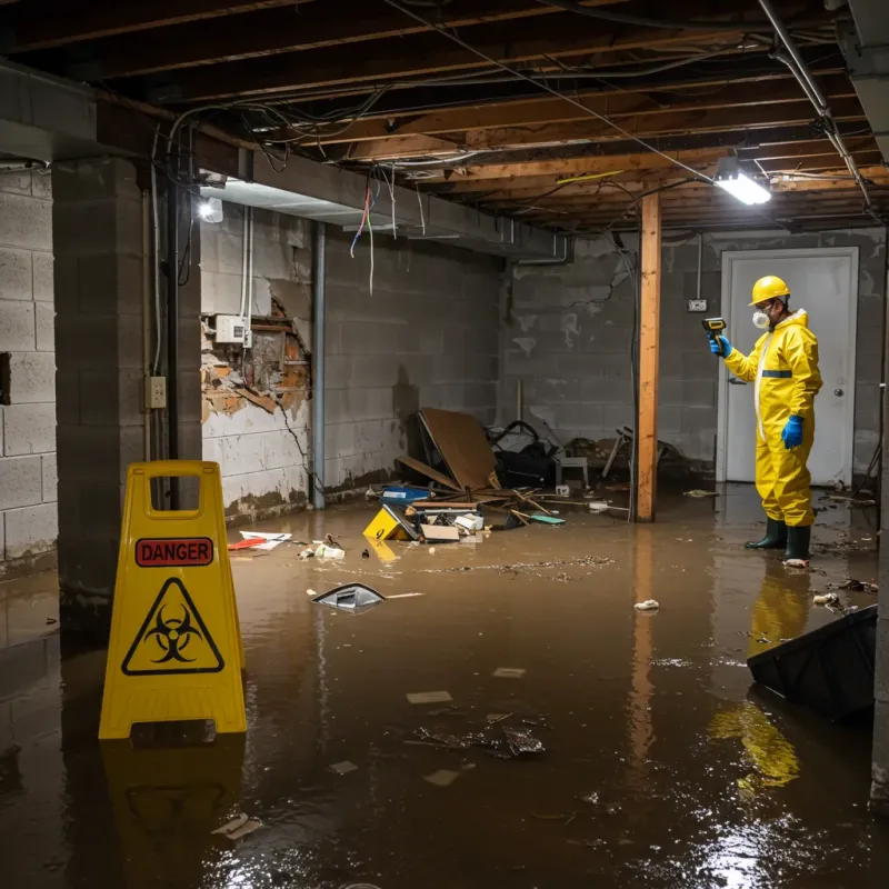 Flooded Basement Electrical Hazard in Columbiana, AL Property